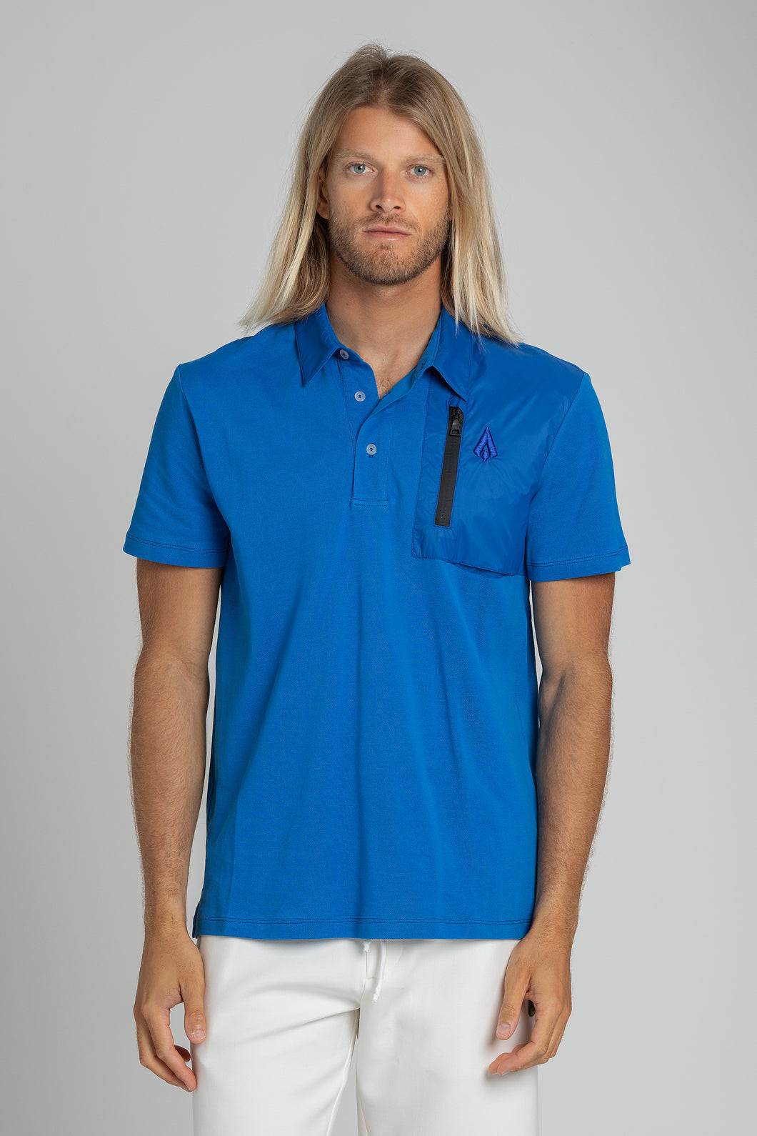 Polo with zip pocket